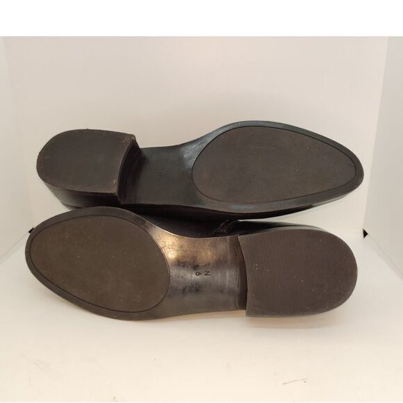 Vanell Rhena Designer Womens Pre-owned Black Leather Ankle Boots w/Zipper-sz. 9N - Picture 7 of 7